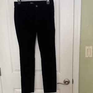 Ann Taylor Loft Black Velvet Modern Skinny Pants